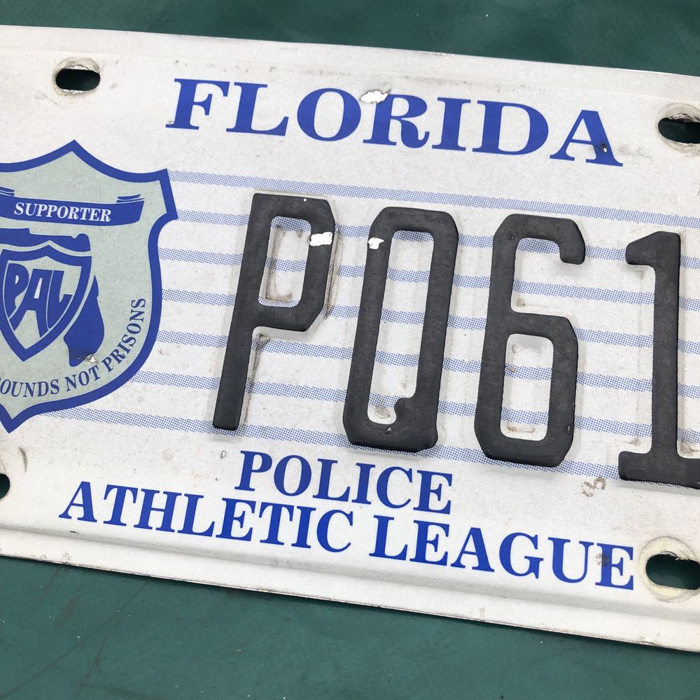 Номерной знак USA Police Florida Полиция Флорида