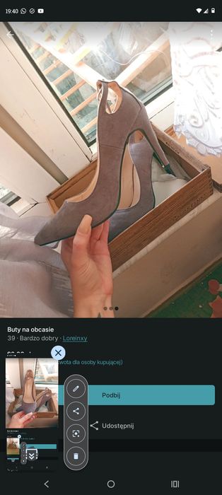 Buty na obcasie używane