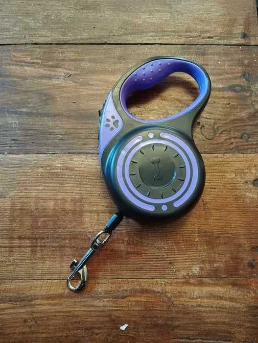 Smycz automatyczna 5m 15kg FIOLETOWA