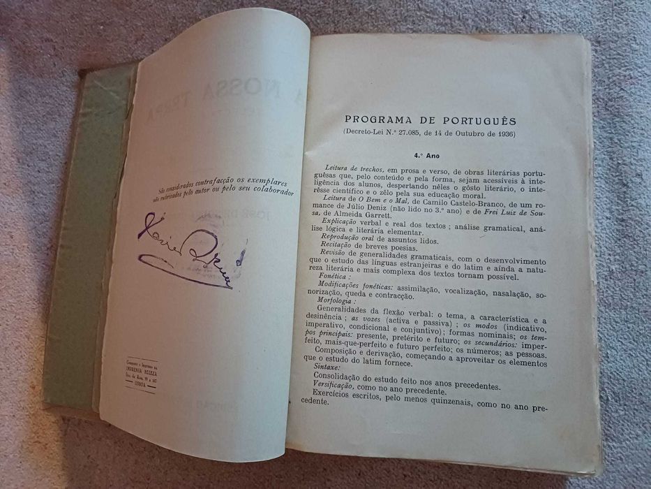 Livro - A nossa terra -ensino 4º, 5º e 6º anos, F. A. Xavier Rodrigues