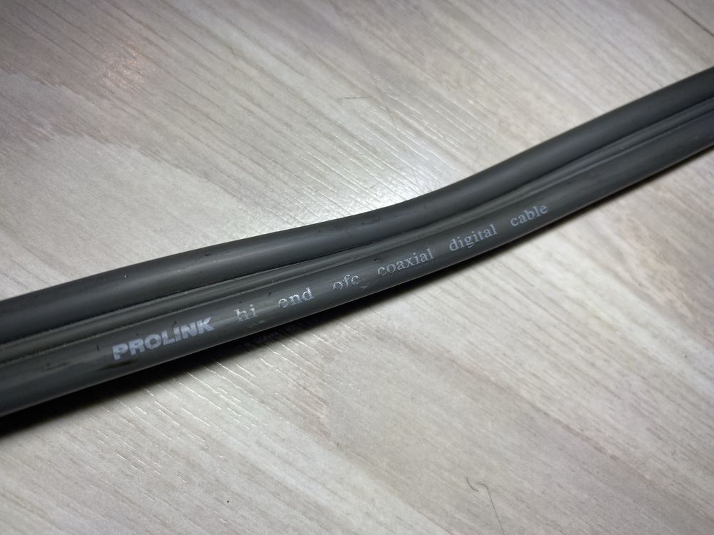 Przewód audio PROLINK Hi End OFC Coaxial pozłacany 5 metrów