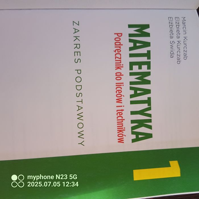 Matematyka 1 podręcznik Pazdro
