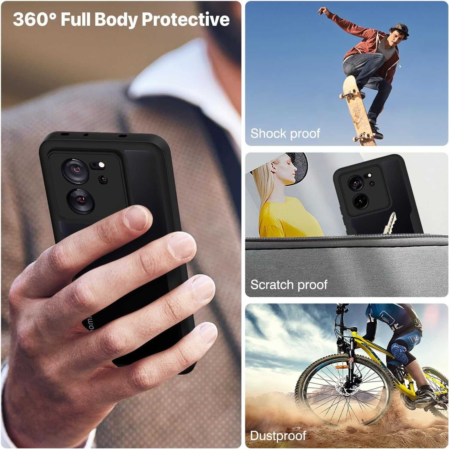 CENHUFO etui 360 do Xiaomi 13T Xiaomi 13T Pro etui pancerne mocne