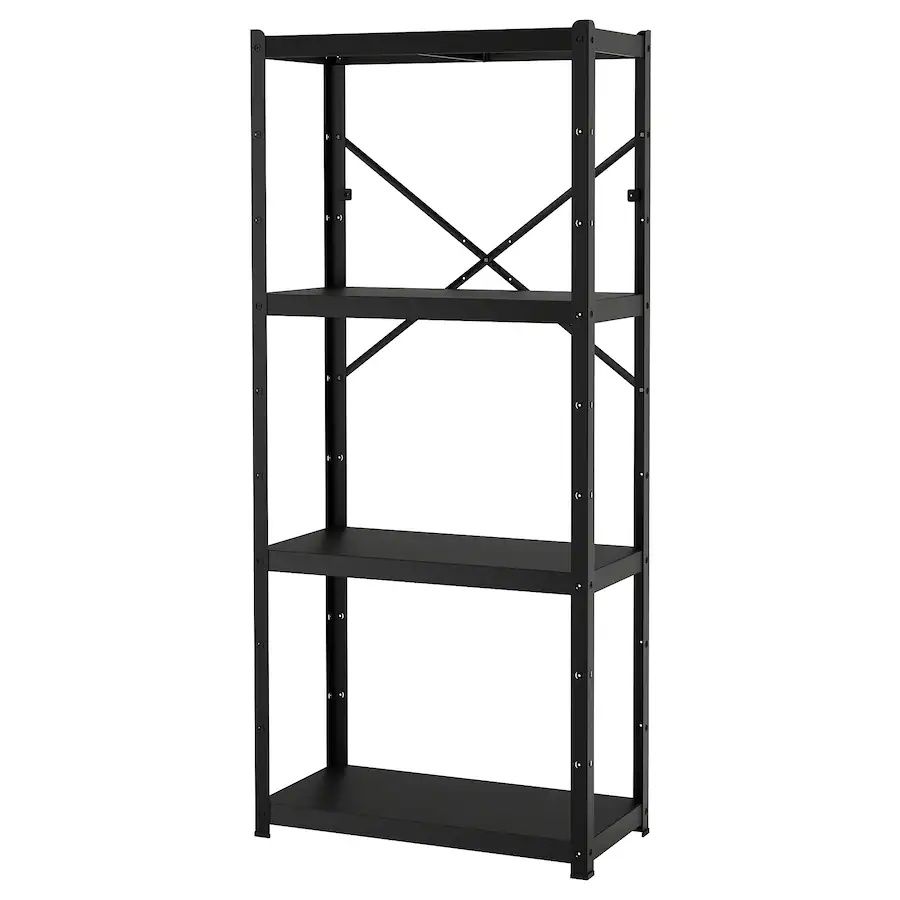 Estante IKEA BROR Preta (85x40x190 cm)