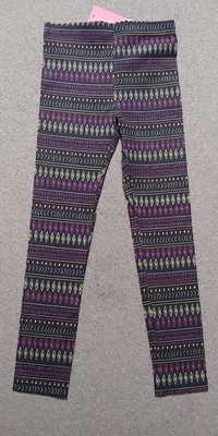 Legginsy szare NOWE w kolorowe wzory r.122