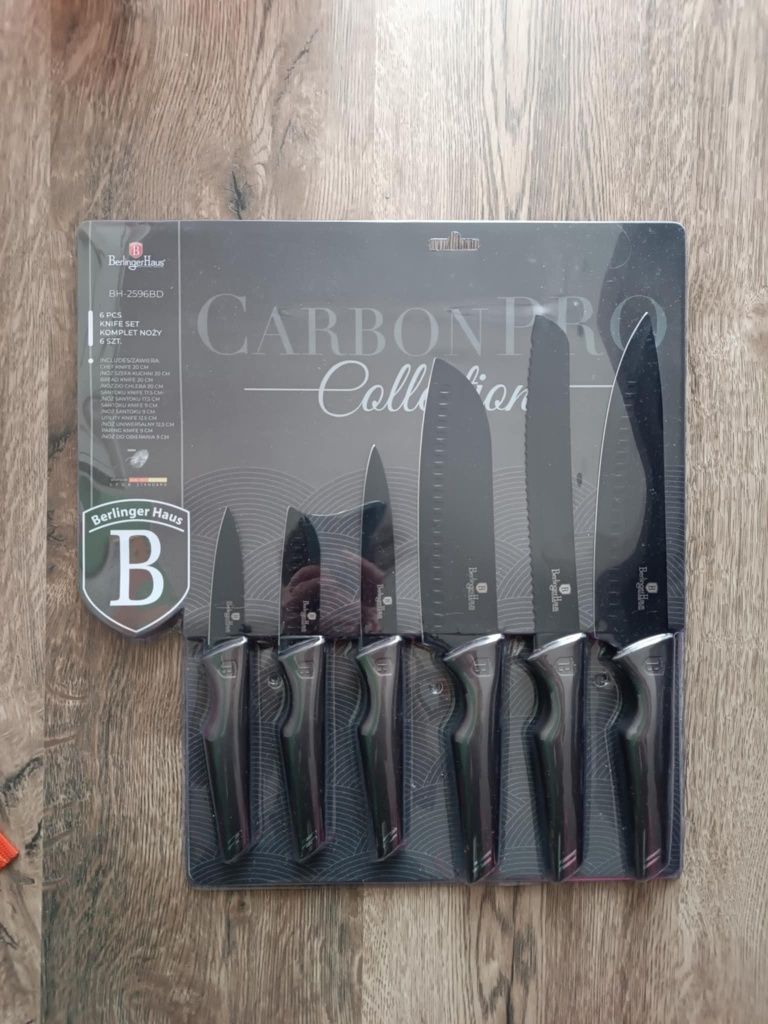 Zestaw noży berlinger haus 6 szt bh-2596bd carbon pro