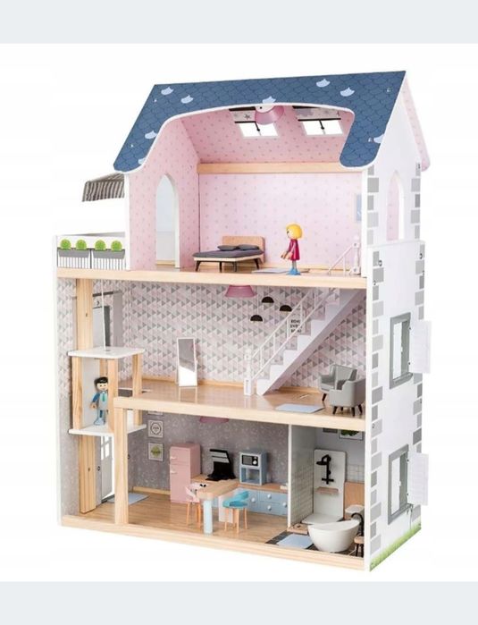 Domek dla lalek Playtive z mebelkami i wyposażeniem, zabawka kreatywna