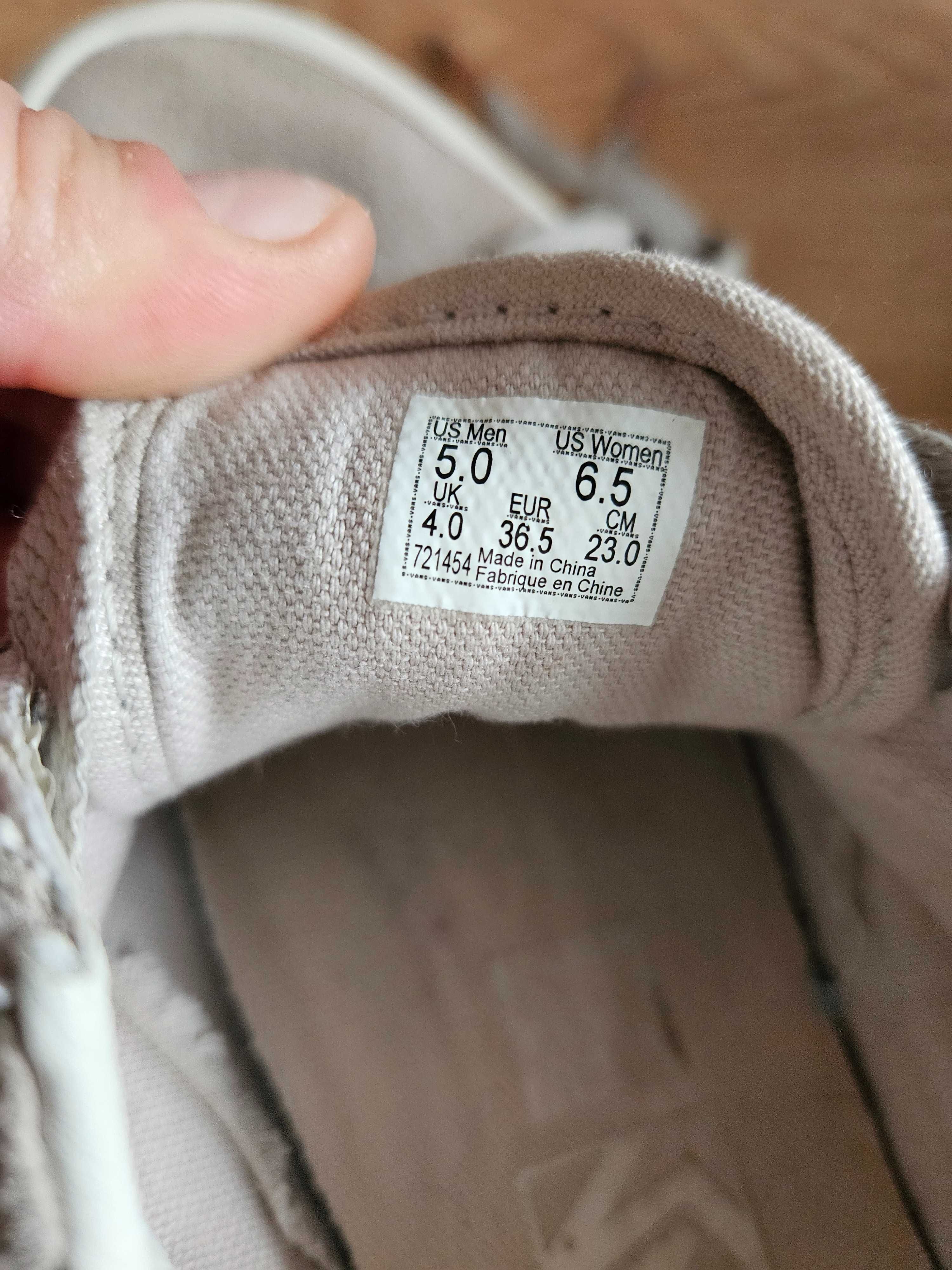 Trampki vans skorzane 36.5 37 miedziane