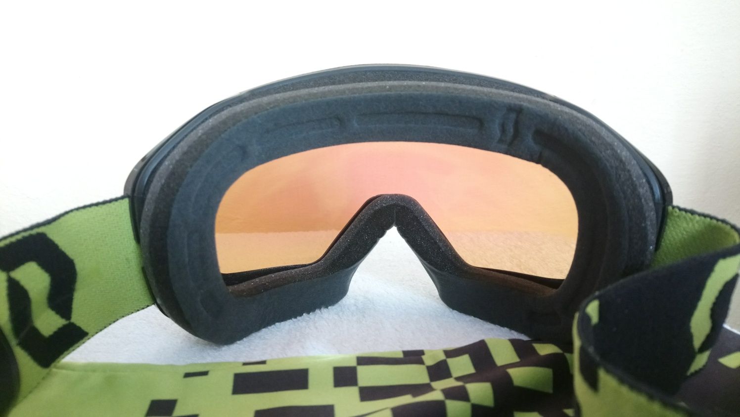 Маска очки лыжная горнолыжная SCOTT FIX GREEN CHROME