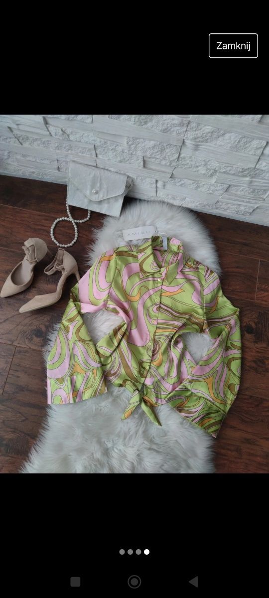 Amisu Koszula Boho wiązanie Bohemian rękawy
Rozmiar XS