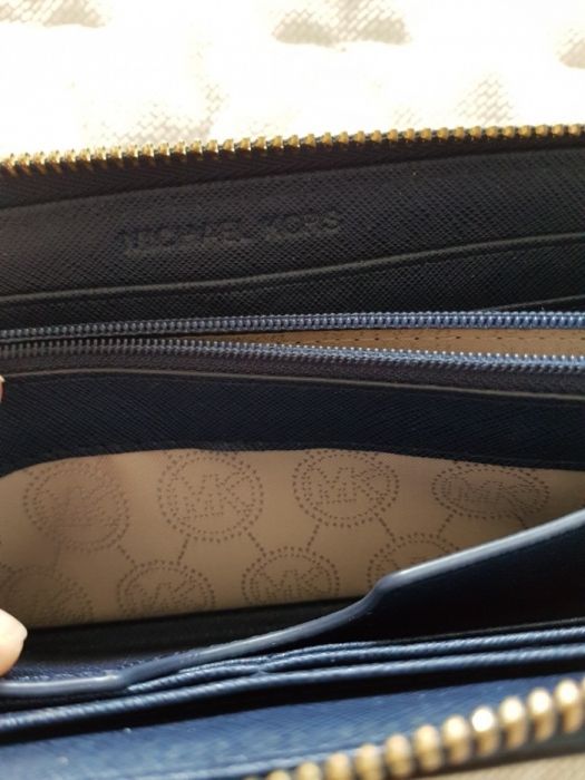 Michael Kors portfel jet set travel navy kopertówka granatowy