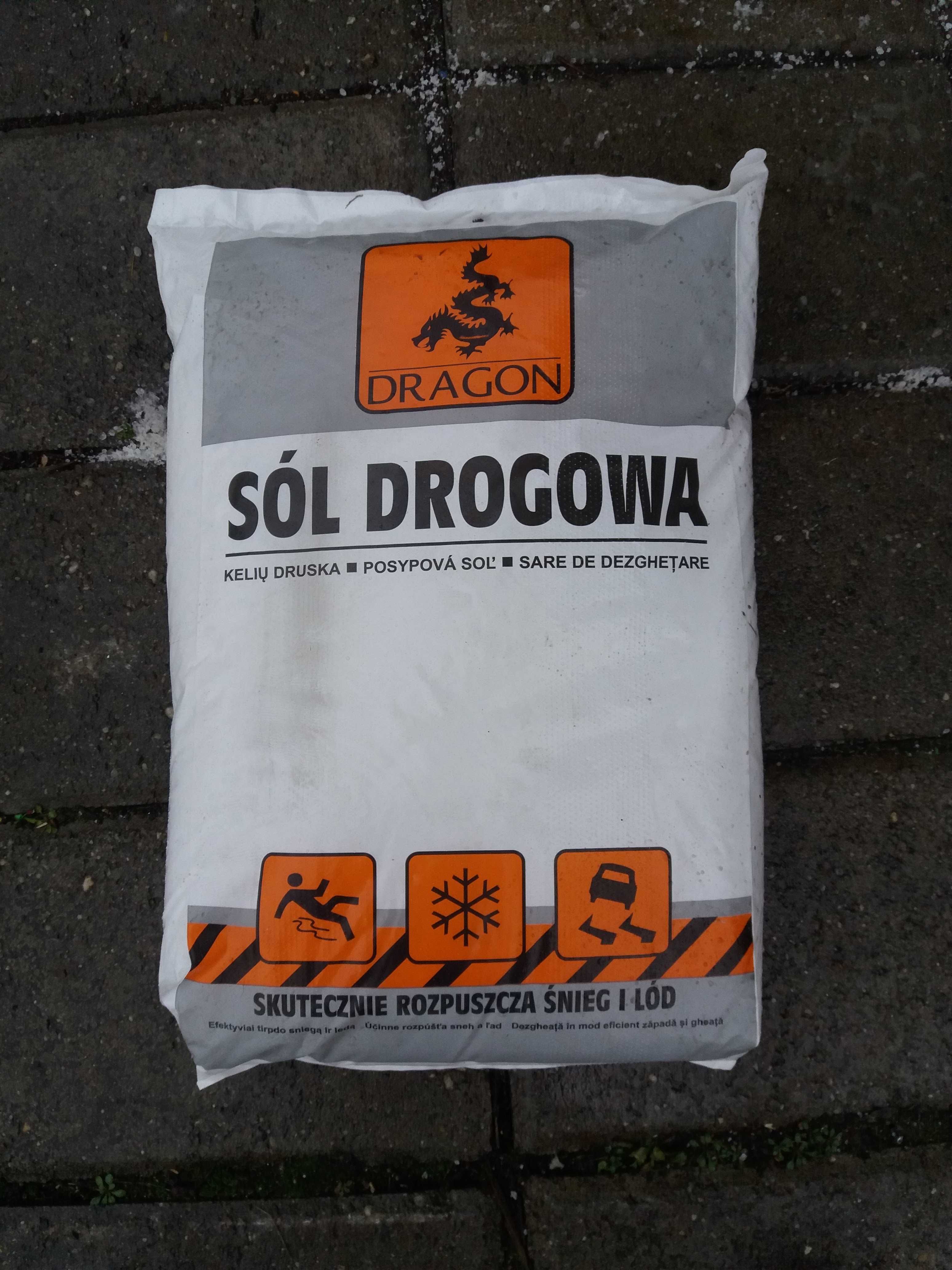 Sól drogowa na lód śnieg antylód gołoledź worki workowana 40x25KG tona