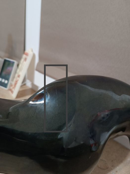 Зубр,майоліка,70-ті роки,Львівська керамікою -скульптурна фабрика.