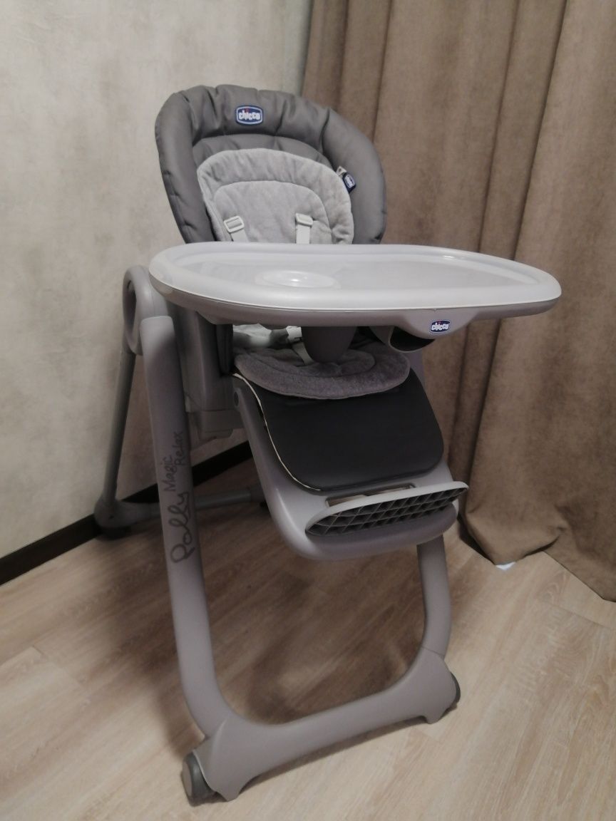 Стільчик для годування Chicco Polly Magic Relax Gray