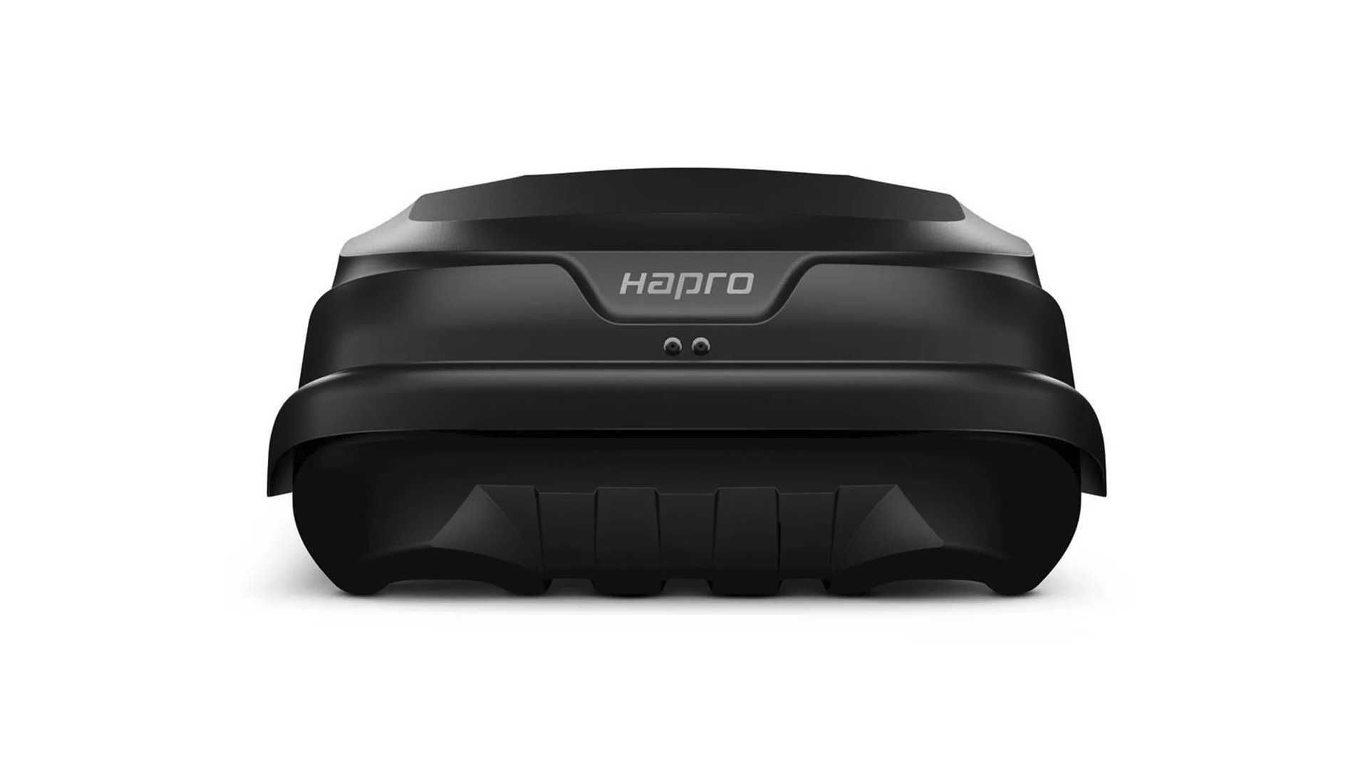 Box dachowy, kufer HAPRO Explorer 500 - czarny mat ( dł.215, 525L )