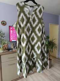 Nowa bawełniana sukienka z falbanką rozmiar 50