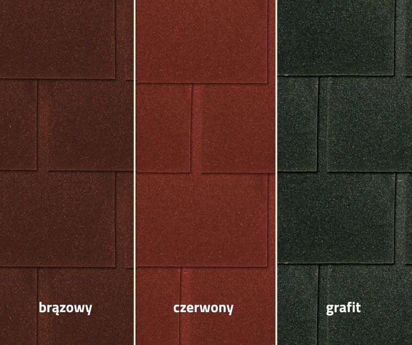 Gont bitumiczny PROSTOKĄT, wysyłka 48h, dostępność od ręki