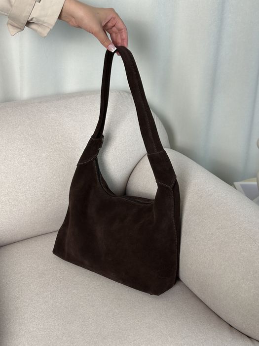 Жіноча сумка-шопер замш, замшева сумка