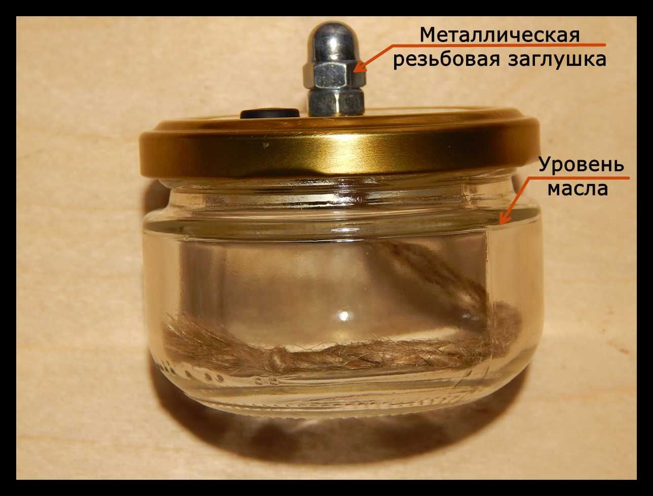 Свічка масляна багаторазова + лампадне масло в комплекті.