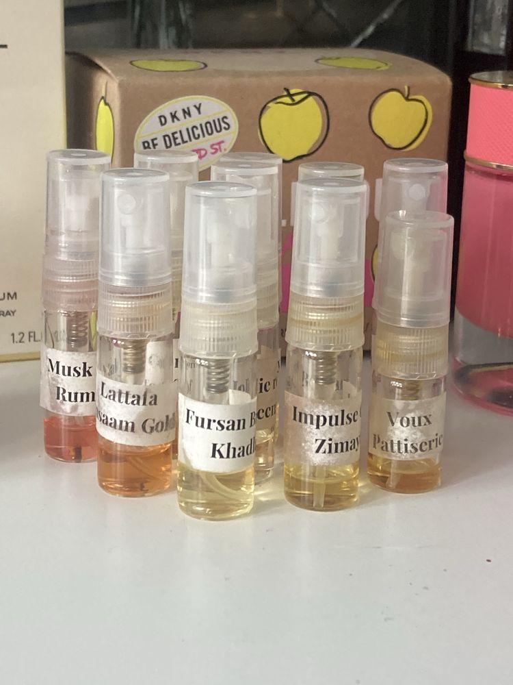 koncowki we flakonach, puste kolekcjonerskie, probki perfum