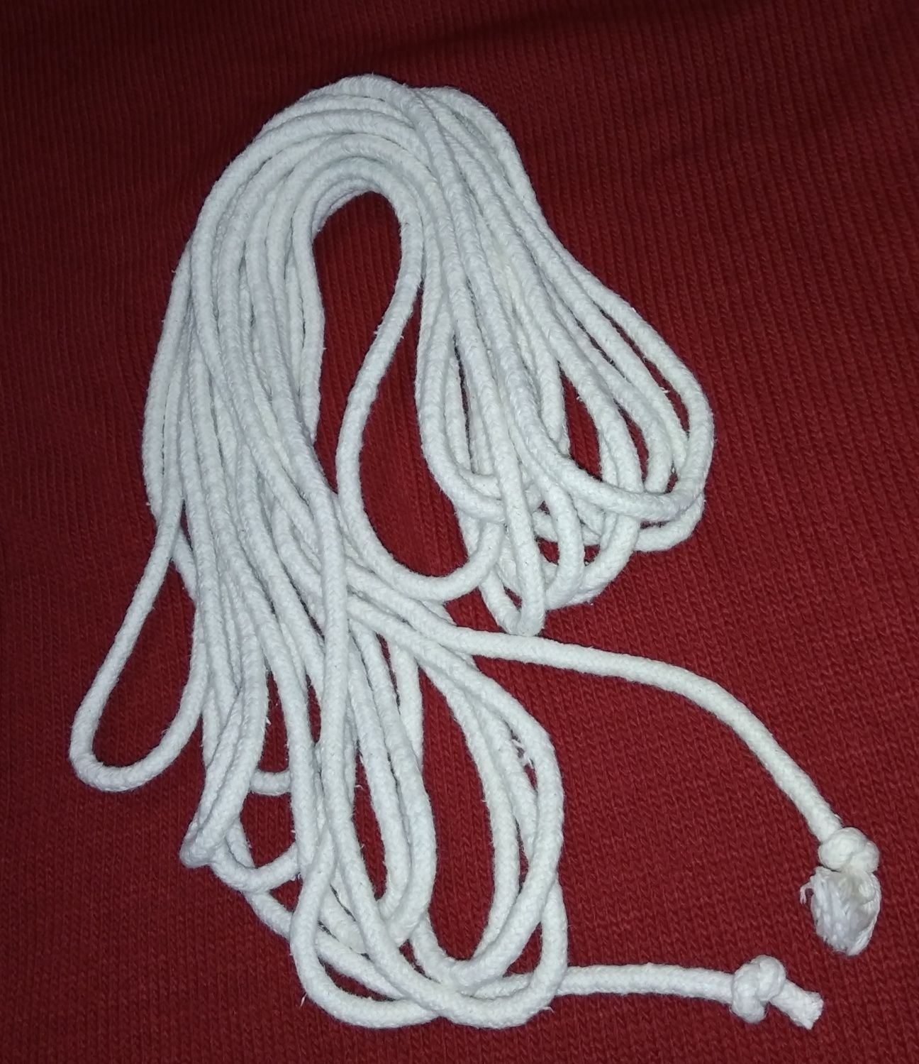 Крепкая толстая х/б веревка, тянется, спец. веревка 7 мм, веревка