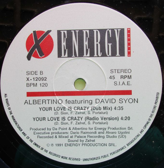 Albertino - - - - - Your Love is Crazy - - - - - Maxi Single