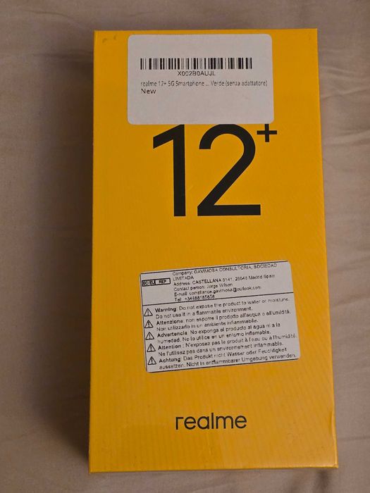 Smartfon RealMe 12+ 5G  8 + 256 GB 5g amoled 67 W zielony