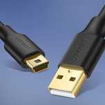 Ugreen 5-pinowy pozłacany kabel Usb - mini Usb 0,5m czarny (us132)
