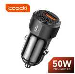 ‼️Лучшая Быстрая Авто зарядка Toocki 50W USB/Type C QC3.0+PD3.0