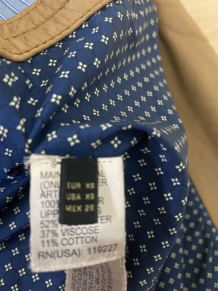 Casaco de pele, camel, Massimo Dutti tamanho XS