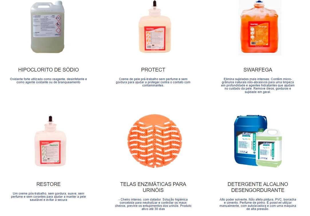 Produtos e Equipamentos de Limpeza