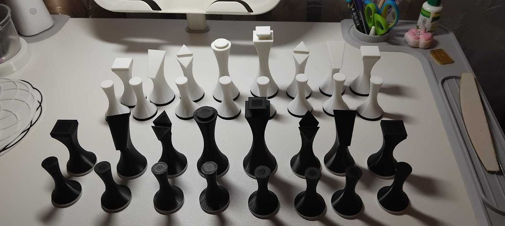 Ексклюзивний набір фігур для шахів “Мінімалізм”. Шахматные фигуры