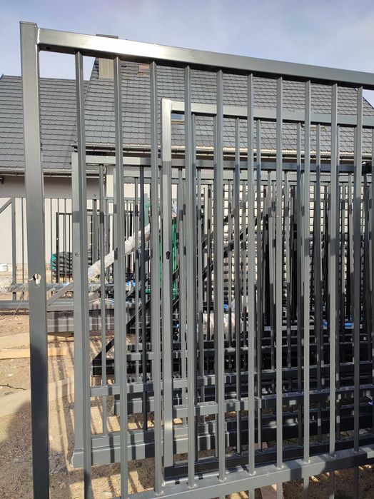 Brama przesuwna 150x400 profil pionowy ocynk ogniowy+ral