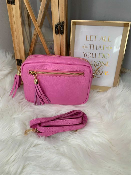 Torebka damska skóra naturalna barbie