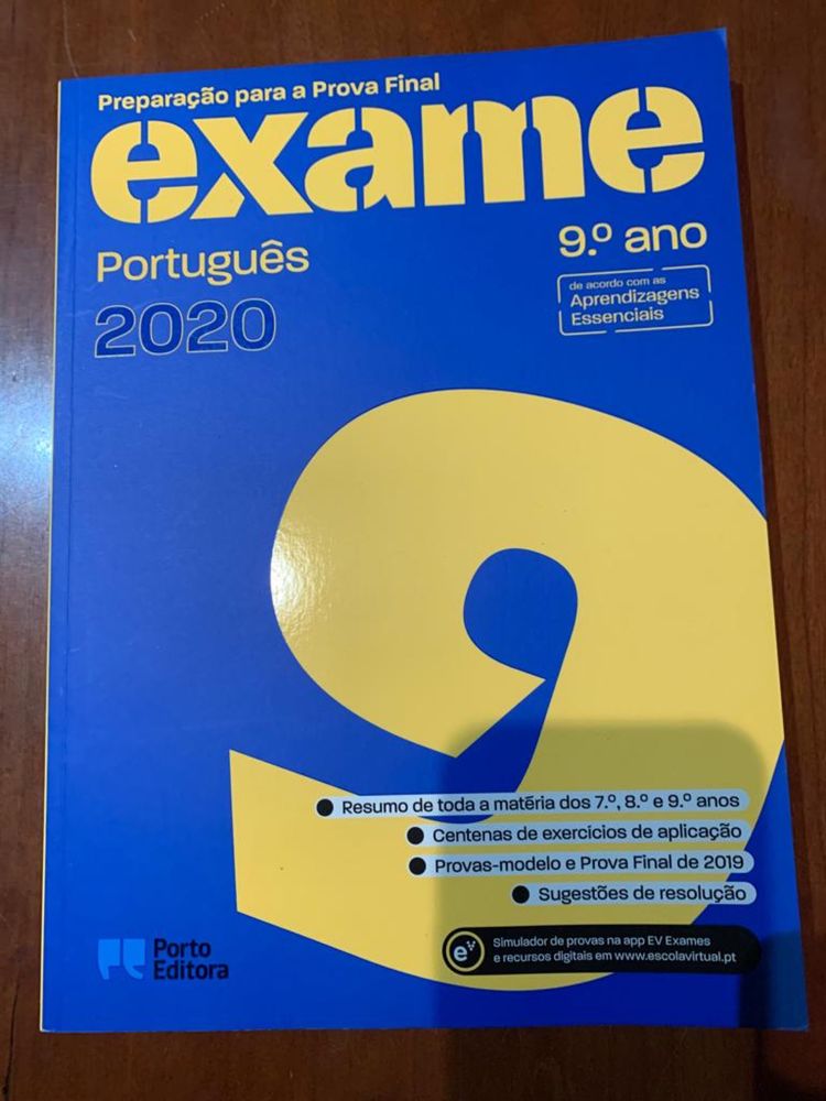 Livros escolares 9 ano Preparação Exame