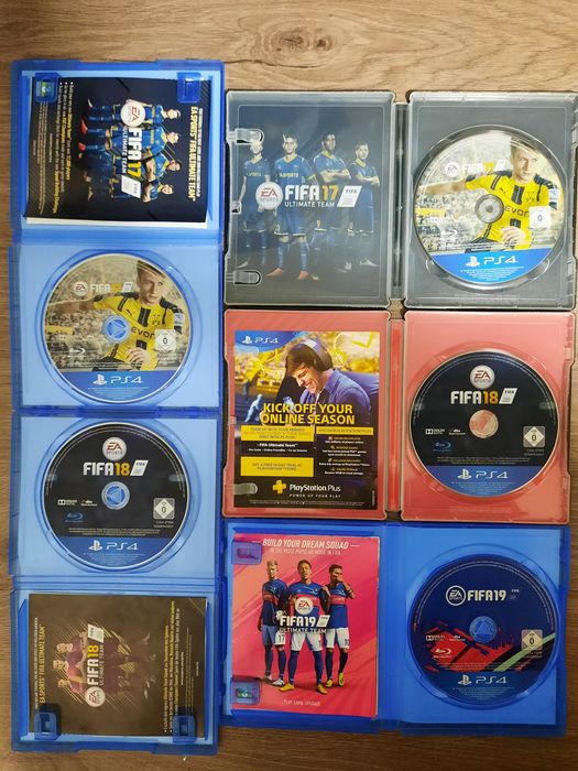 11 ігор Sony PS4/5: FC 24, FIFA 20, 19, 17, 16, 15, 14, 18 + чемп. св.
