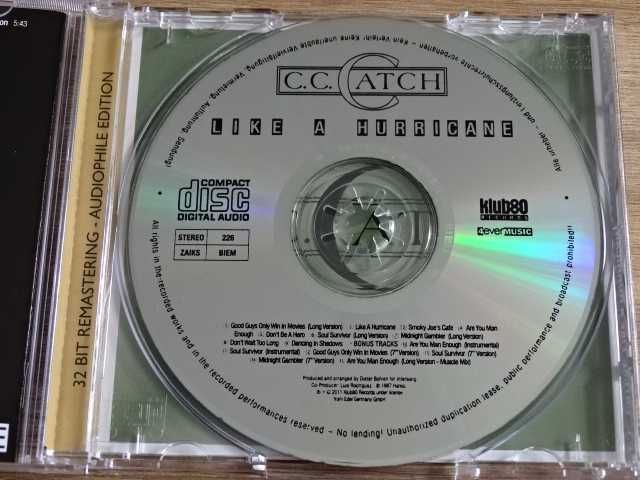 C.C.Catch - Like A Hurricane (CD) 1987 plus 6 bonus track