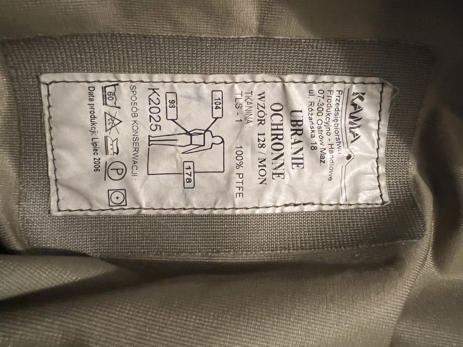 Ubranie ochronne wz 128/mon
