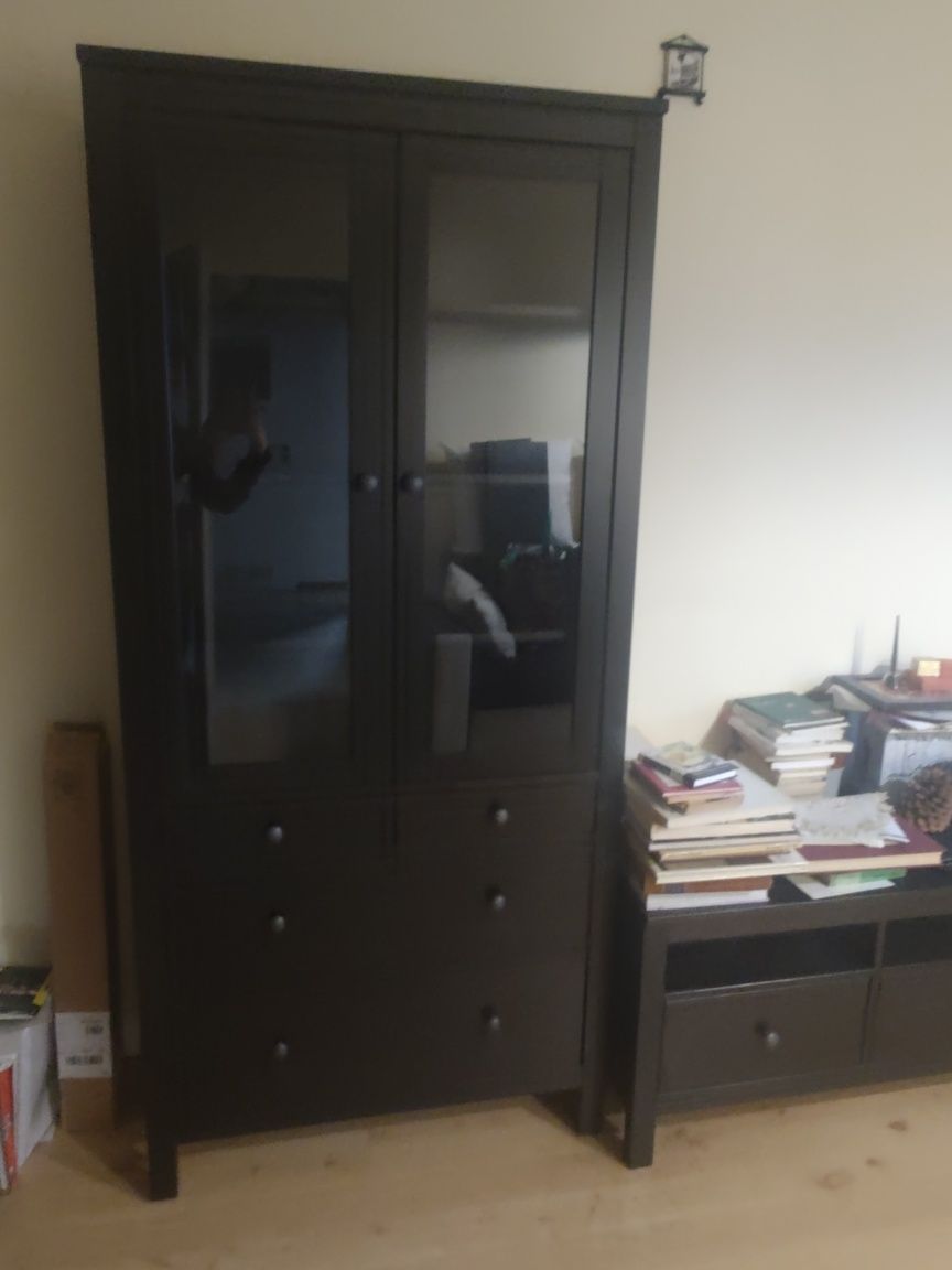 Hemnes czarna witryna przeszkolona TYLKO dziś TAKA promocja