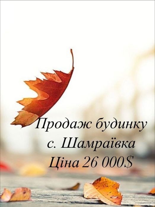 Продаж будинку с. Шамраївка