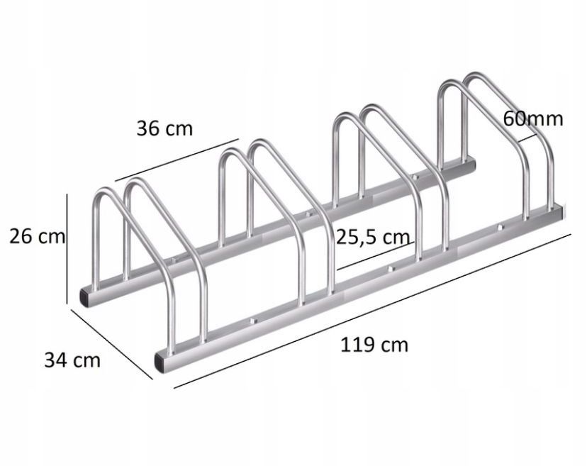 Stojak parking na rower rowerowy 4 rowery