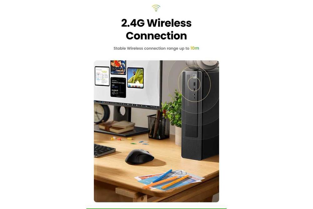 Бездротова миша UGREEN M511 Portable Wireless Black (45012)