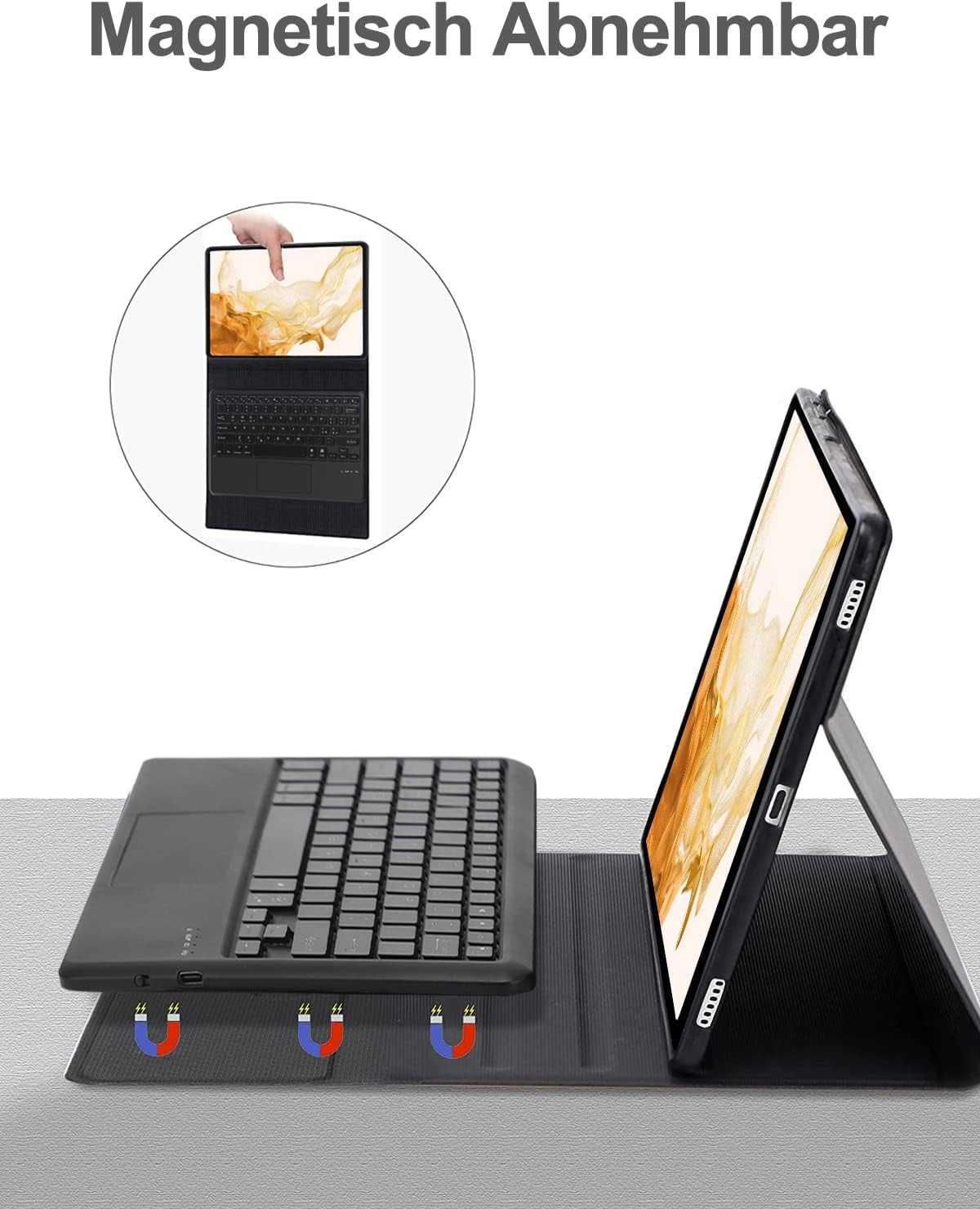 IVEOPPE etui klawiatura touchpad LED Samsung Galaxy Tab S7 FE S7+ S8+