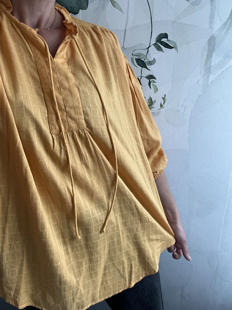 Koszula obszerna m l xl bufki mango bawelna