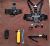 Набір аксесуарів для екшн-камери GoPro, Xiaomi та ін.(на голову,груди)