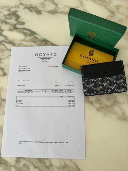 Carteira Goyard Saint-Sulpice Preta