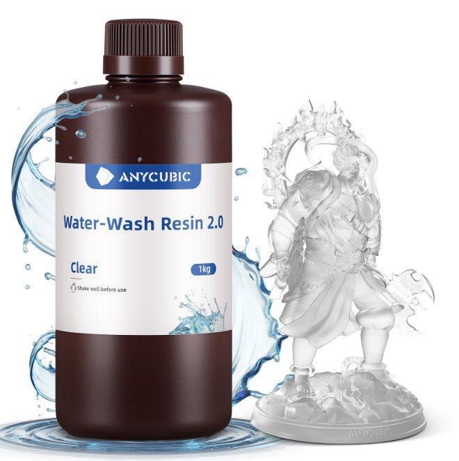 Anycubic Водомийна Фотополімерна смола Прозора Water-Wash Resin+ Clear