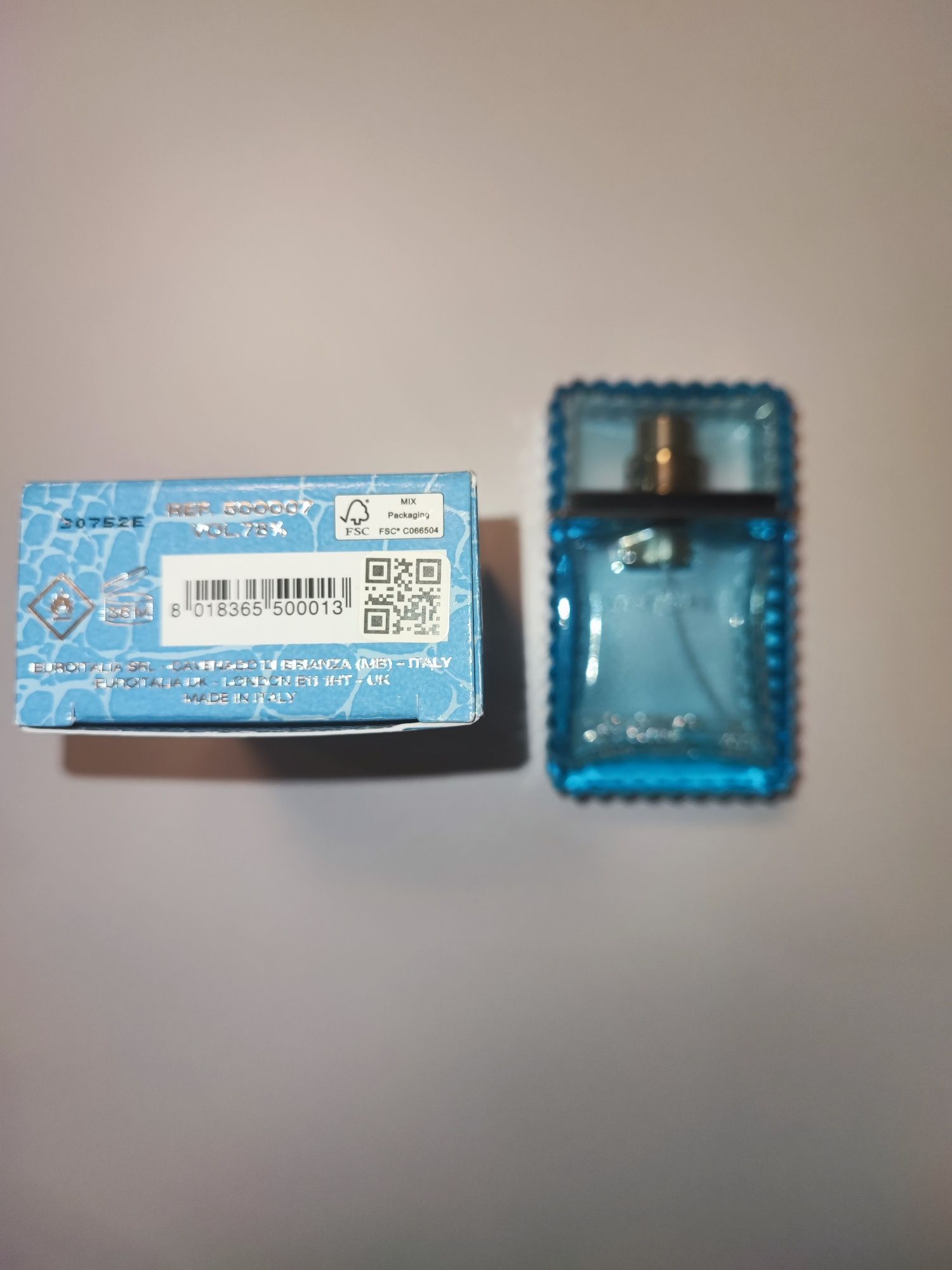 Pusty flakon, butelka po Versace Man, 30 ml + opakowanie