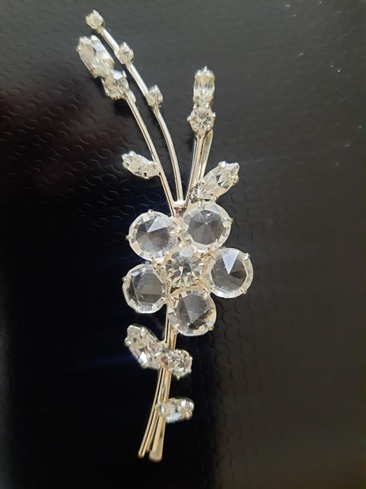 Spinka  kwiatek do włosów ozdoba - biżuteria ślubna