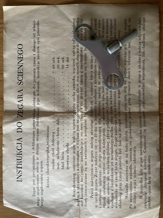 Zegar ścienny PRL - Metron MSD/d 1967 rok